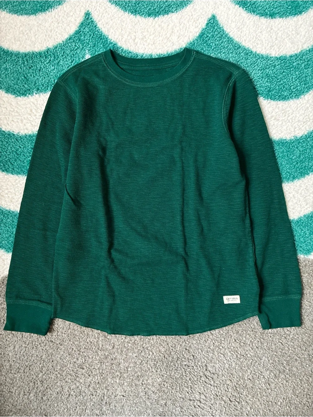 GAP Kids Waffle Tee (Green) Size M (8)